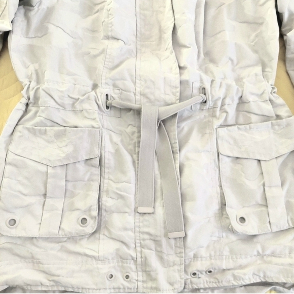 Blanc Noir Gray Camo Print Anorak Size M - Picture 7 of 13